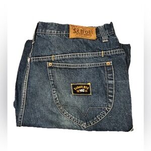 Vintage Schott NYC 1913 66 Denim Jeans Mens Size 42x34 Y2K 90s Baggy MCMXIII